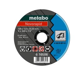 საჭრელი დისკი Metabo Novorapid 125x1,0x22მმ