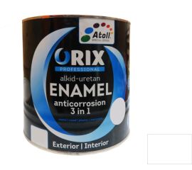 Enamel anti-corrosion Atoll Orix Color 3 in 1, 0.7 l white RAL 9010