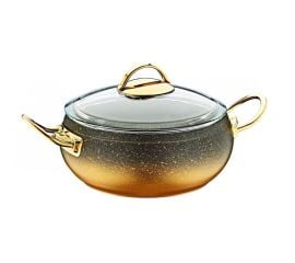 Pan with non-stick coating with glass lid OMS 3141-22-Gd' 22x10 cm 3.5 l