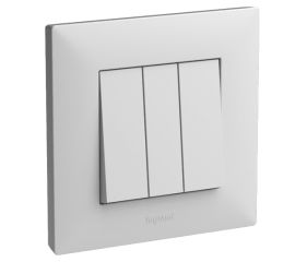 Switch without frame 3-key,white LEGRAND