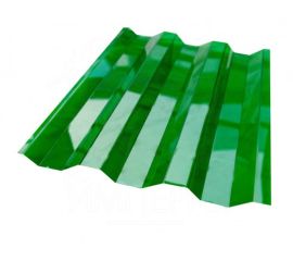 Monolithic profiled polycarbonate  "Borrex" green 0,8х2000х1050