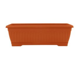 Balcony Flower Pot Plastic with a stand Terra 100x19 (terracotta)