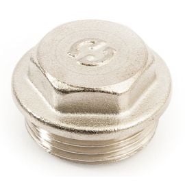 Nickel-plated plug with male thread and square General Fittings 2600F4N050000A 3/4"