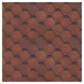 Bituminous roof tile Technonicol 6S4X21-1494RUS red