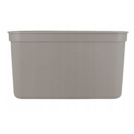Storage basket with lid Rotho DECO 16L cappuccino