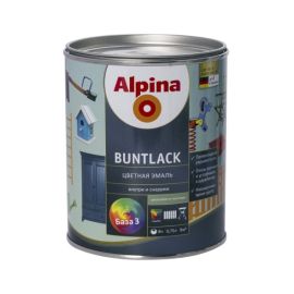 Цветная эмаль Alpina Buntlack B3 SM прозрачная 0,75 л