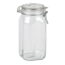 Jar made from glass with a clamp 6524 1600 ml