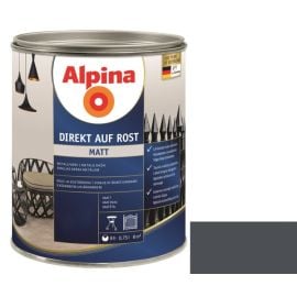 Enamel anti-corrosion Alpina Direkt Auf Rost Matt anthracite gray 0.75 l
