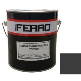 Краска антикоррозионная для металла Ferro 3:1 матовая черная 3 кг