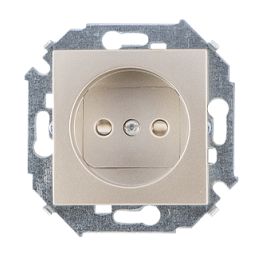 Power socket with curtains Simon 15 1591444-034 1 sectional champagne