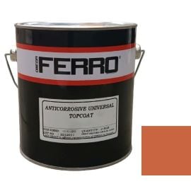 Краска антикоррозионная для металла Ferro 3:1 глянцевая оранжевая 3 кг
