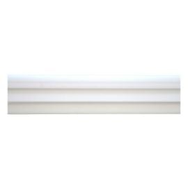 Extruded ceiling plinth Solid C21/60 white 60x2000 mm