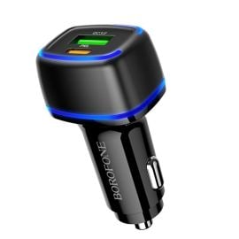 Car charger Borofone USB-A USB-C 20W BZ14A