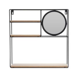 Wall shelf with mirror Koopman 40x40x10 cm