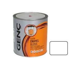 Paint for wood and metal Genc Synthetic glossy paint Silver 1000 white 750 ml