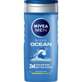 შხაპის გელი Nivea Men სხეულისა და თმისთვის Arctic Ocean 2 1-ში 250 მლ