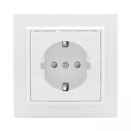 Power socket grounded with curtains EKF ERR16-028-100 1 sectional white