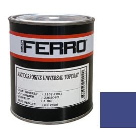 Краска антикоррозионная для металла Ferro 3:1 матовая синяя 1 кг