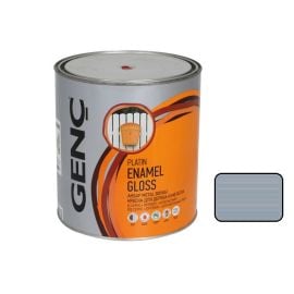 Paint for wood and metal Genc Synthetic glossy paint Silver 7100 metallic grey 2,5 l