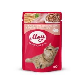Желе Meow корм для кошек с мясом кролика 4 Paws 100 гр