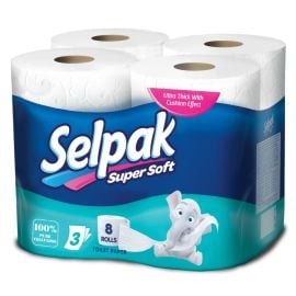 სამფენიანი ტუალეტის ქაღალდი Selpak 8 ც