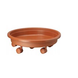 Stand under the pot on wheels FORM PLASTIC Afro 0700-010 terracotta