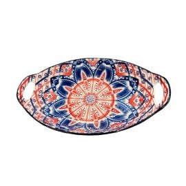 Bowl ceramic DONGFANG blue/orange 27.5 cm QT025-11 22016