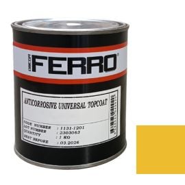 Краска антикоррозионная для металла Ferro 3:1 глянцевая желтая 1 кг