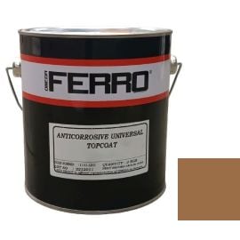 Краска антикоррозионная для металла Ferro 3:1 матовая коричневая 3 кг