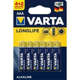 Battery Varta Longlife Alkaline AAA 4+2 pcs