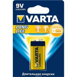 Батареика VARTA Alkaline Long Life 6LR61 9V 1 шт