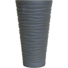 Pot ceramic Oriana KASHPO 16,0L CYLINDER WAVE CRUMB METALLIC