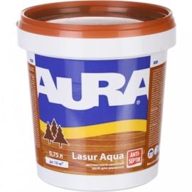 აკრილის ლაქი ხისთვის Eskaro Aura Lasur Aqua კაკალი  0.75 ლ