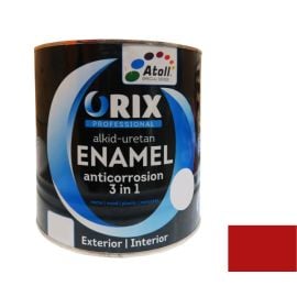 Enamel anti-corrosion Atoll Orix Color 3 in 1, 2 l red RAL 3002