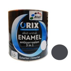 Эмаль-экспресс ORIX METALLIC  3 в 1  (антикоррозионная) антрацит 0,7 кг