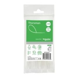 Clamp Schneider Electric 120x2.5mm white (100 pieces in a package)
