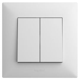 Switch without frame 2-key,white LEGRAND