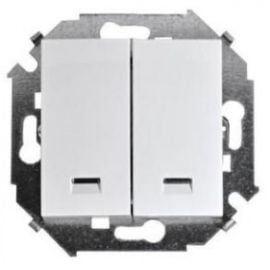 Switch without frame with LED Simon 15 1591392-030 2 key white