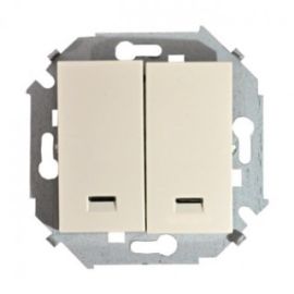 Switch without frame with LED Simon 15 1591392-031 2 key beige