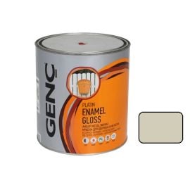 Paint for wood and metal Genc Synthetic glossy paint Silver 1515 dirty white 750 ml