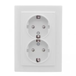 Power socket grounded with curtains EKF ERR16-128-100 2 sectional white