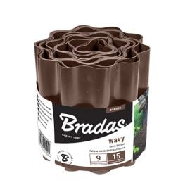 Бордюр газонный волнистый Bradas OBFB 0915 9 м х 15 см коричневый