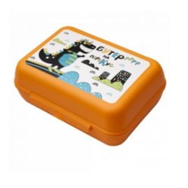 Lunch box with decor Aleana Buddy light orange