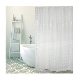 Shower curtain MSV Bristol white 180x200 cm