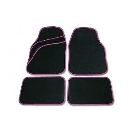 Floor mats Bottari 4 pcs Wave Trim Pink 14125