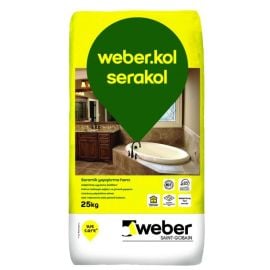 Клей для плитки Weber.kol serakol белый 25 кг
