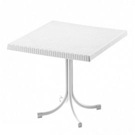 Table PALMIYE RATTAN White 80x80