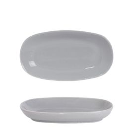Oval plate CEGECO Grey Candem 15x9cm