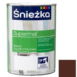 Эмаль масляно-фталевая Sniezka Supermal 2.5 л глянцевая коричневая