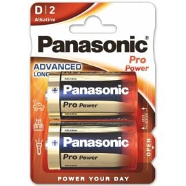 Алколиновая батарея Panasonic LR20 Pro Power D 2шт
